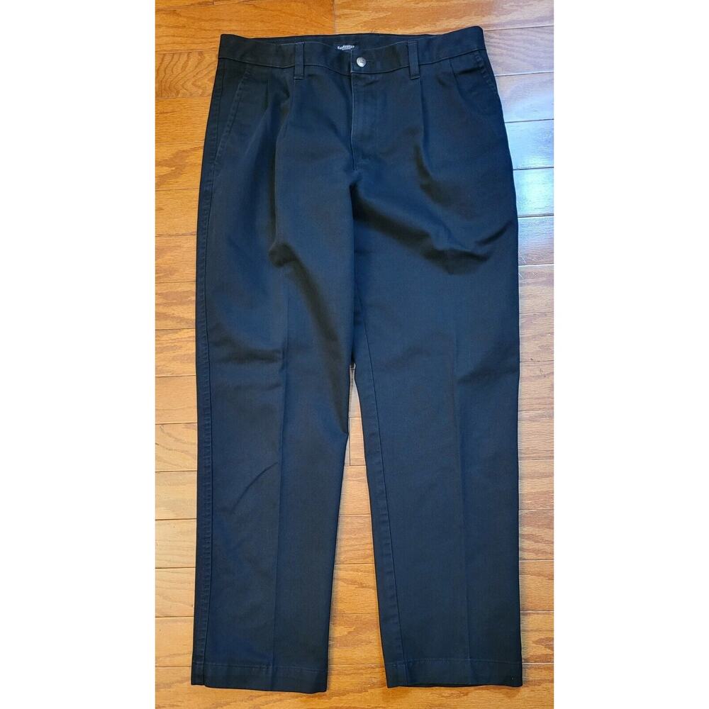 VanHeusen Mens Pants Chino Black Size W33/31L